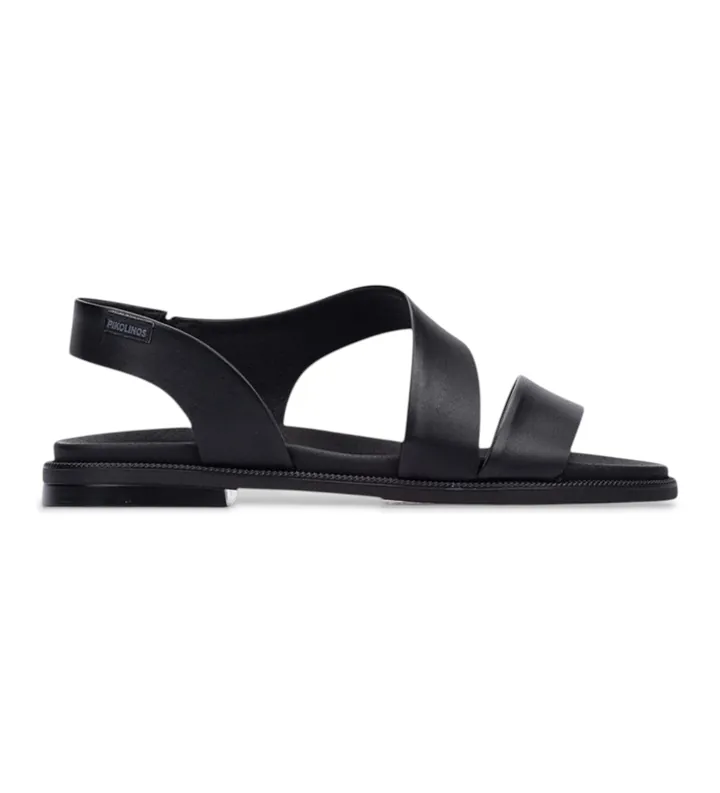 Pikolinos para mujer. W3E-0652 Sandalias de Piel Navia negro (36), Plano, 1 a 3cm, Ninguno, Casual