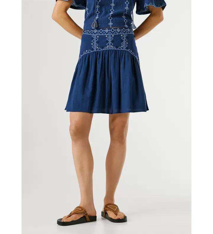 Pepe Jeans para mujer. PL9011921 Falda Denver marino (S), Casual, Algodón