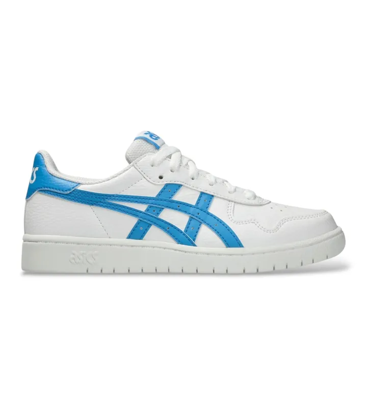 Asics para mujer/niña. 1204A007 Zapatillas Japan S GS blanco, azul (3.5USA=35.5), Plano, Cordones, Casual, moda infantil
