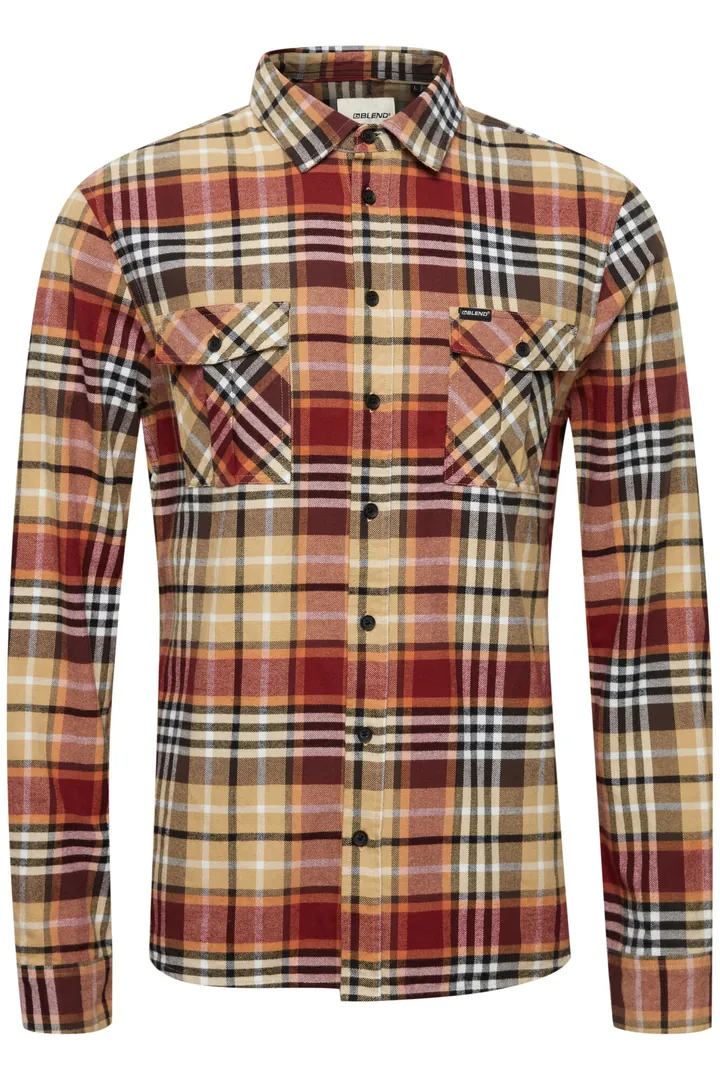 BLEND Camisa amarillo / rojo / negro / blanco