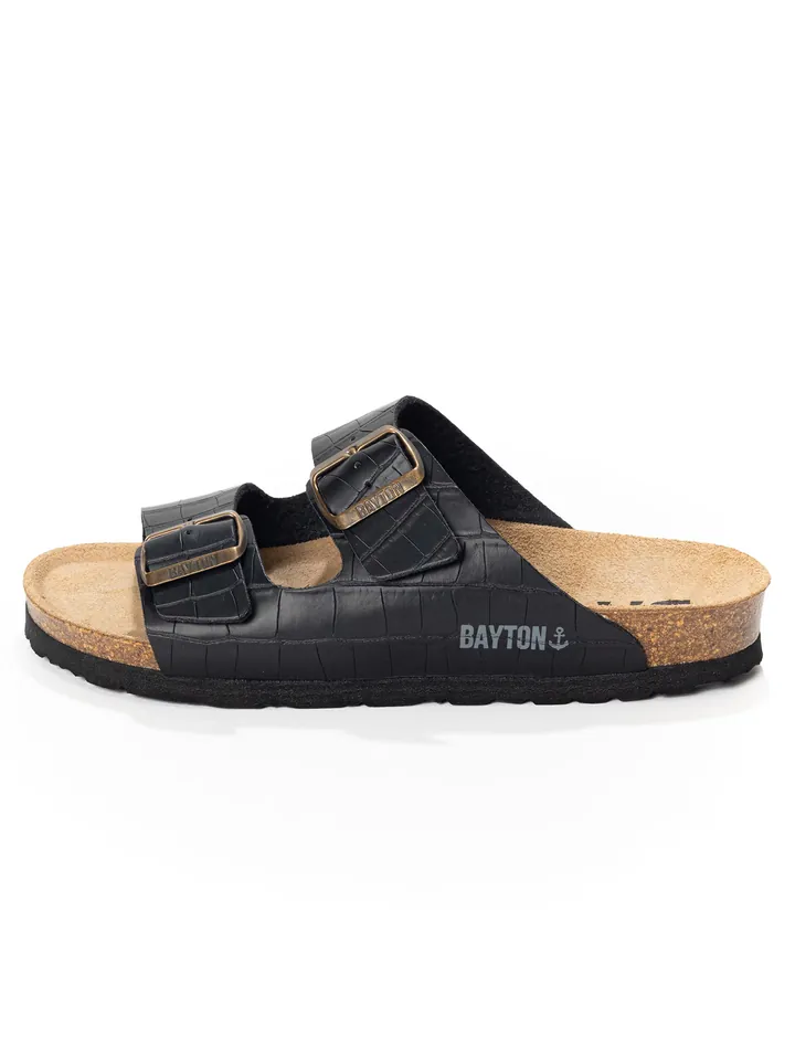 Bayton Zapatos abiertos 'Athena' arena / gris claro / negro