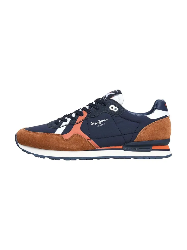 Pepe Jeans Zapatillas deportivas bajas 'Brit Road' azul / naranja / blanco