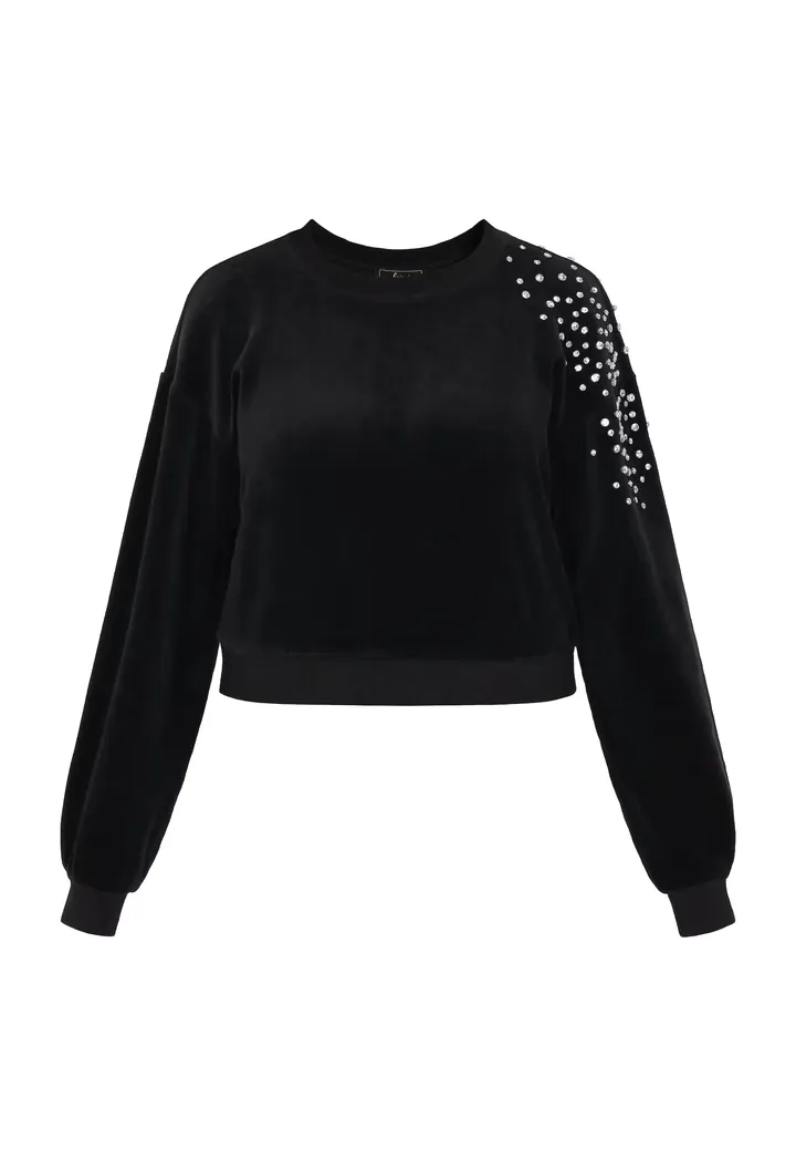 faina Sudadera 'Fashion Look'  negro / transparente