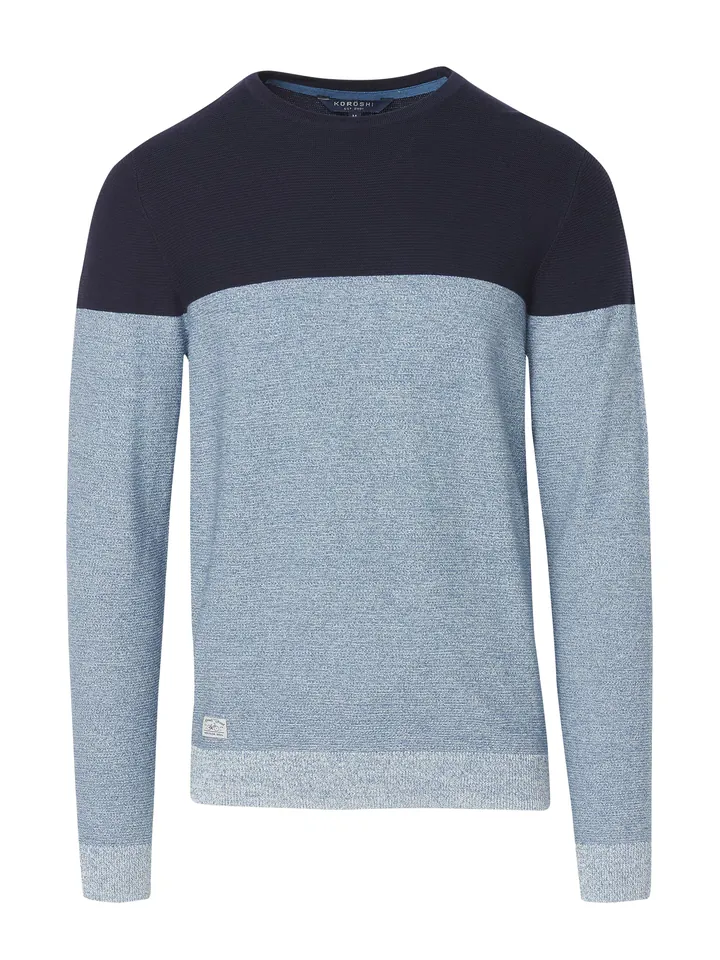 KOROSHI Jersey navy / azul moteado