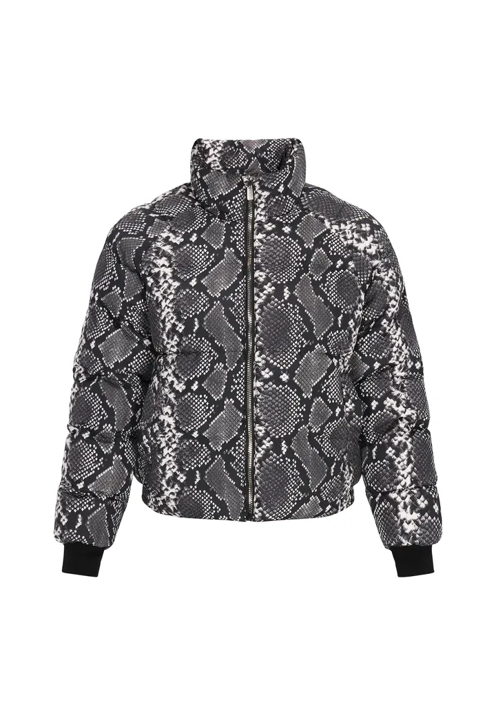 faina Chaqueta de entretiempo  gris / negro / blanco