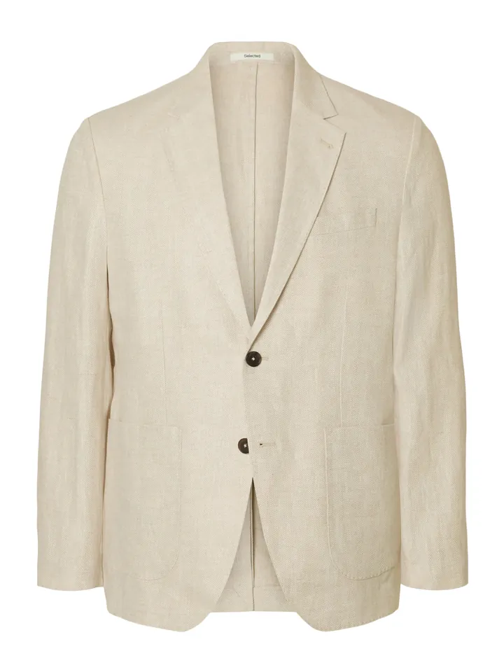 SELECTED Chaqueta saco 'SLHCHARLES' beige