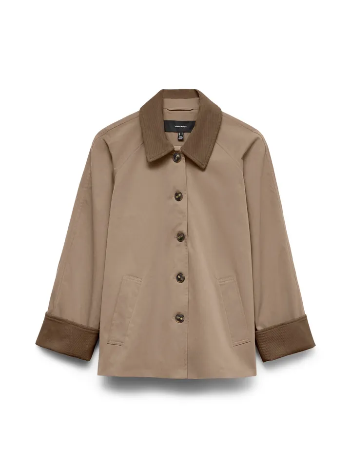 VERO MODA Chaqueta de entretiempo 'VMChelseafia'  marrón / marrón claro