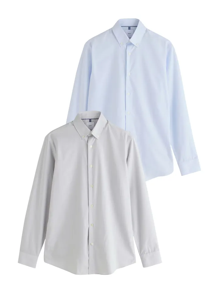 Next Camisa de negocios  azul pastel / gris claro