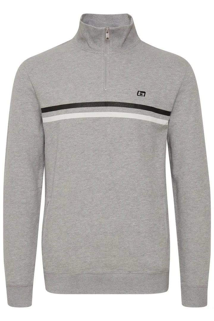 BLEND Sudadera 'JANNES'  gris moteado / negro / blanco