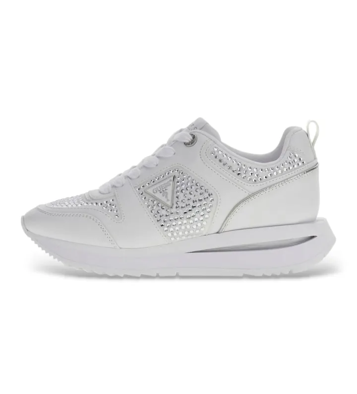 Guess para mujer. FLTEV2ELE12 Zapatillas Evory blanco (36), Plano, Cordones, Casual