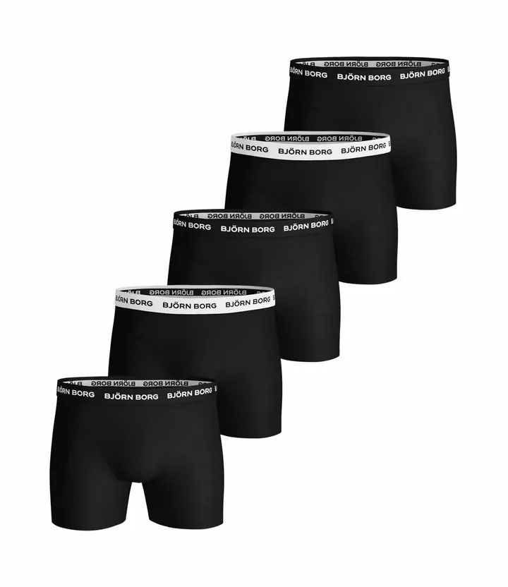 BJÖRN BORG Calzoncillo boxer negro / blanco