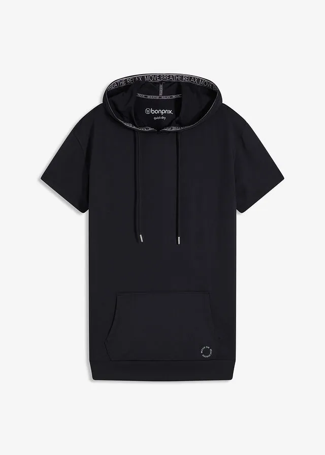 Camiseta deportiva oversize con capucha y secado rápido
