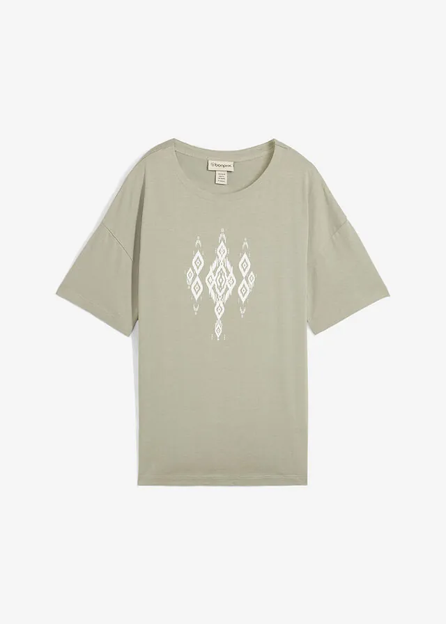 Camiseta de mezcla de viscosa y algodón