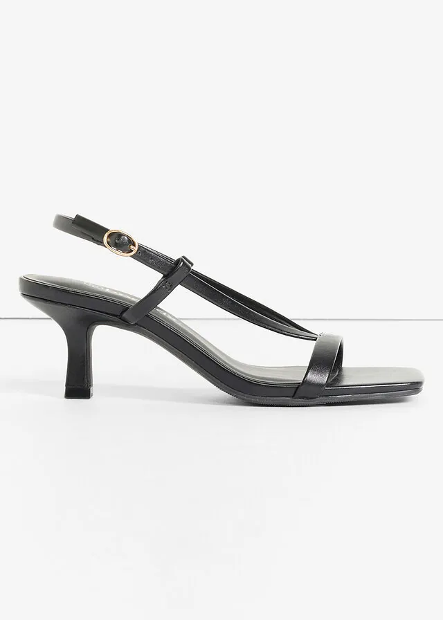 Sandalias de tiras con tacón fino
