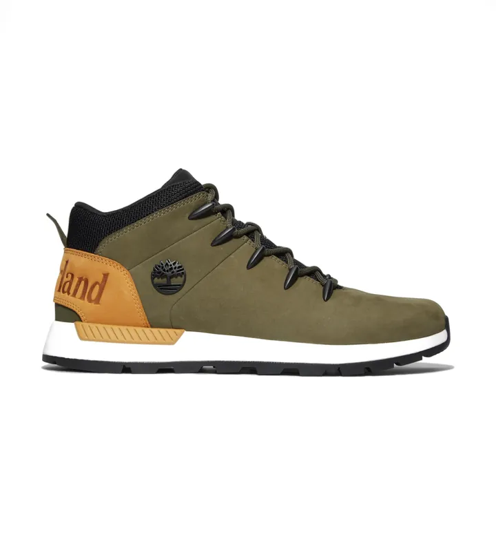 Timberland para hombre. TB0A24BVA581 Botines de Piel Sprint Trekker verde (40), Plano, Cordones, Casual, Deportivo, Outdoor