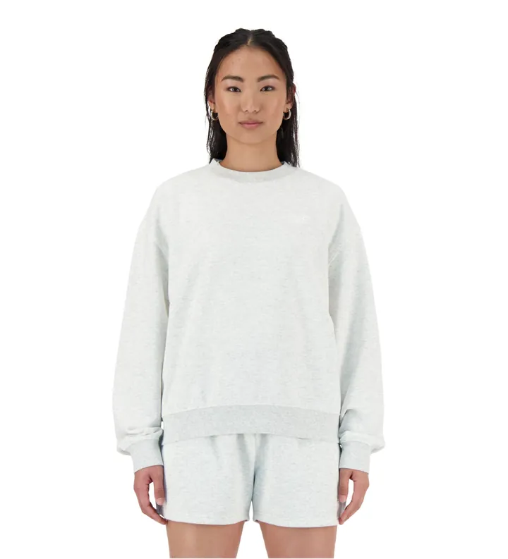 New Balance para mujer. WT41508 Sudadera deportiva Sport Essentials gris (L), Casual, Deportivo, Algodón, Multideporte