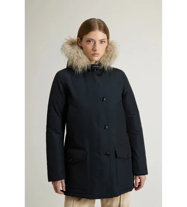 Woolrich para mujer. CFWWOU0540FRUT0001 Parka Arctic de Ramar Cloth marino (L), Casual, Algodón