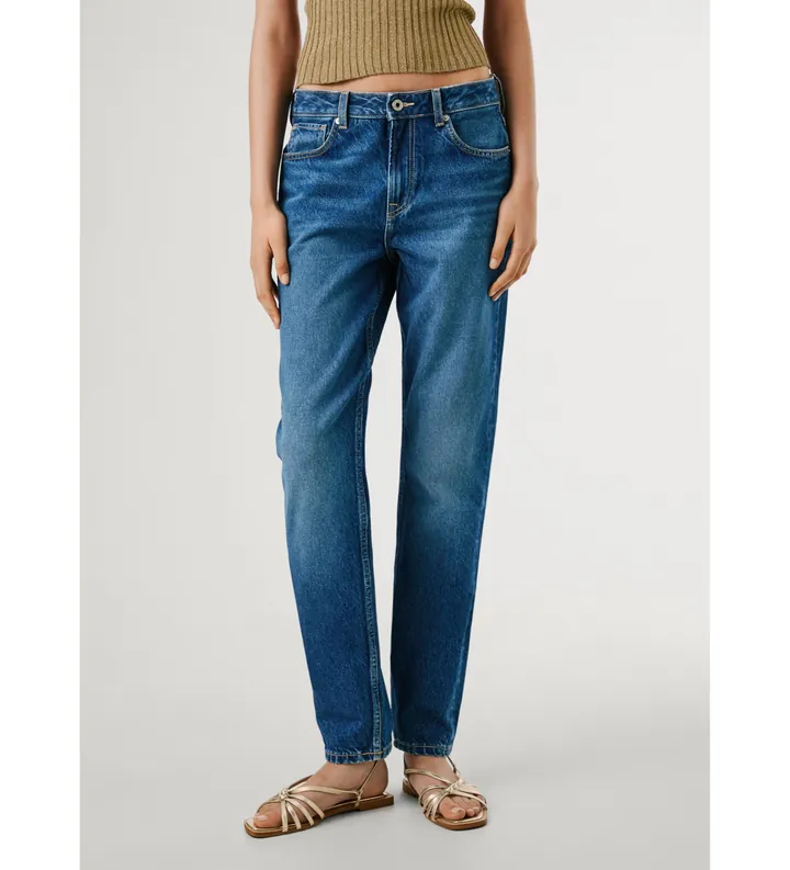 Pepe Jeans para mujer. PL2045914A3 Jeans Tapered Violet azul (24/30), Casual, Algodón, Denim