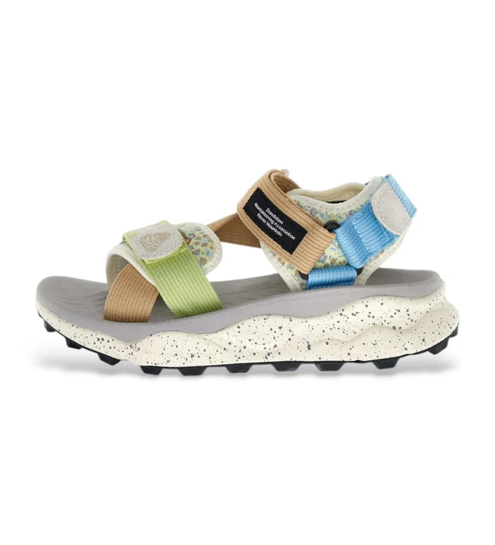 Flower Mountain para mujer. 0503084 Sandalias Nazca 2 multicolor (36), Tela, Plano, Velcro, Casual