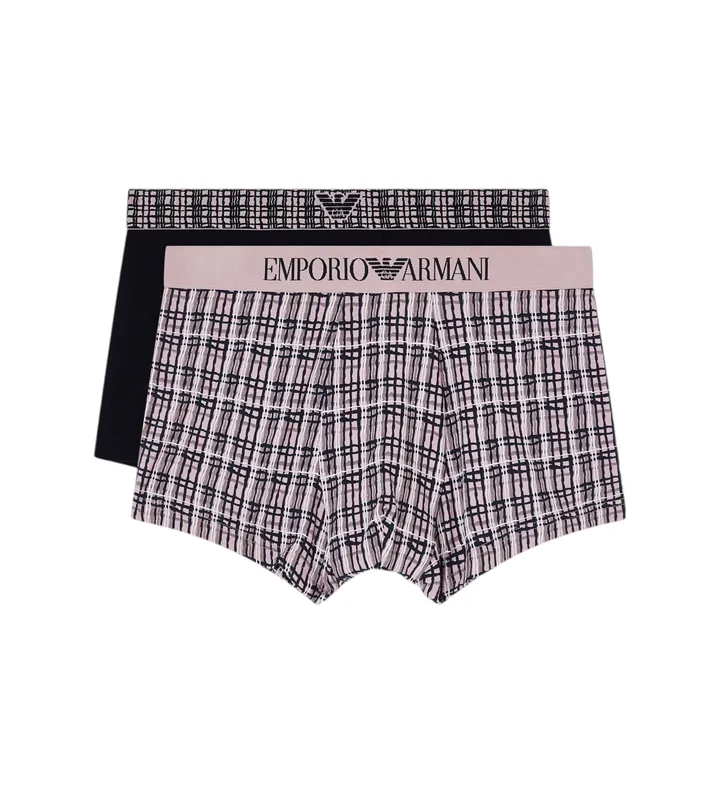 Emporio Armani para hombre. EM001014_AF18885 Set 2 Bóxers mezcla negro (L), Homewear, Algodón
