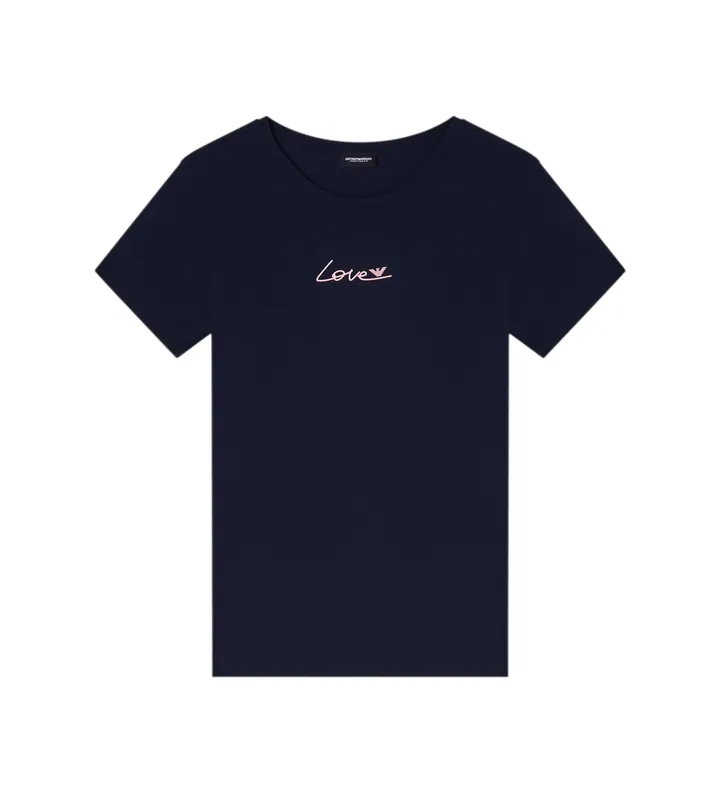 Emporio Armani para mujer. EW000408_AF19049 Camiseta San Valentine marino (L), Homewear, Algodón, Manga corta