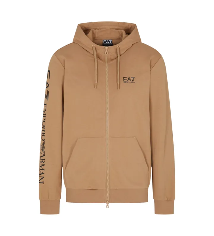 EA7 para hombre. 7M000568_AF13512 Sudadera Logo Series marrón (L), Casual, Algodón