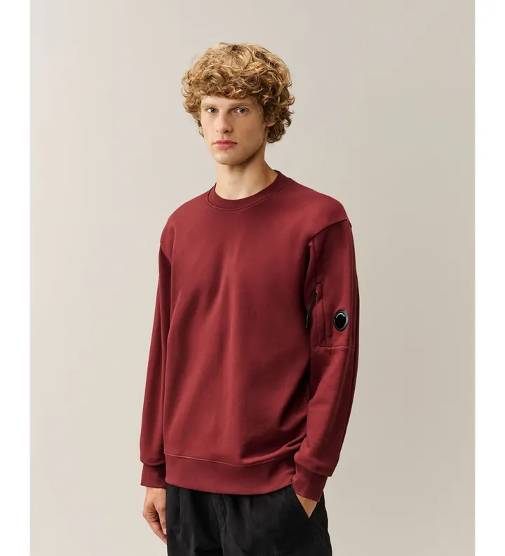 C.P. Company para hombre. 21CMSS713A005086W Sudadera Crew Lens rojo (L), Casual, Algodón