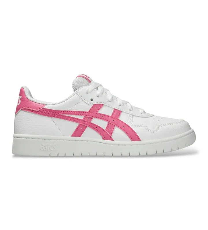 Asics para mujer/niña. 1204A007 Zapatillas Japan S GS blanco, rosa (3.5USA=35.5), Plano, Cordones, Casual, moda infantil