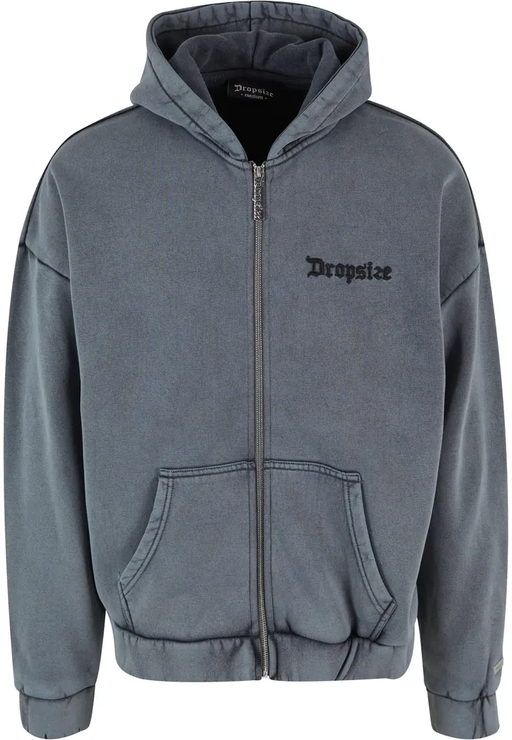 Dropsize Sudadera con cremallera gris