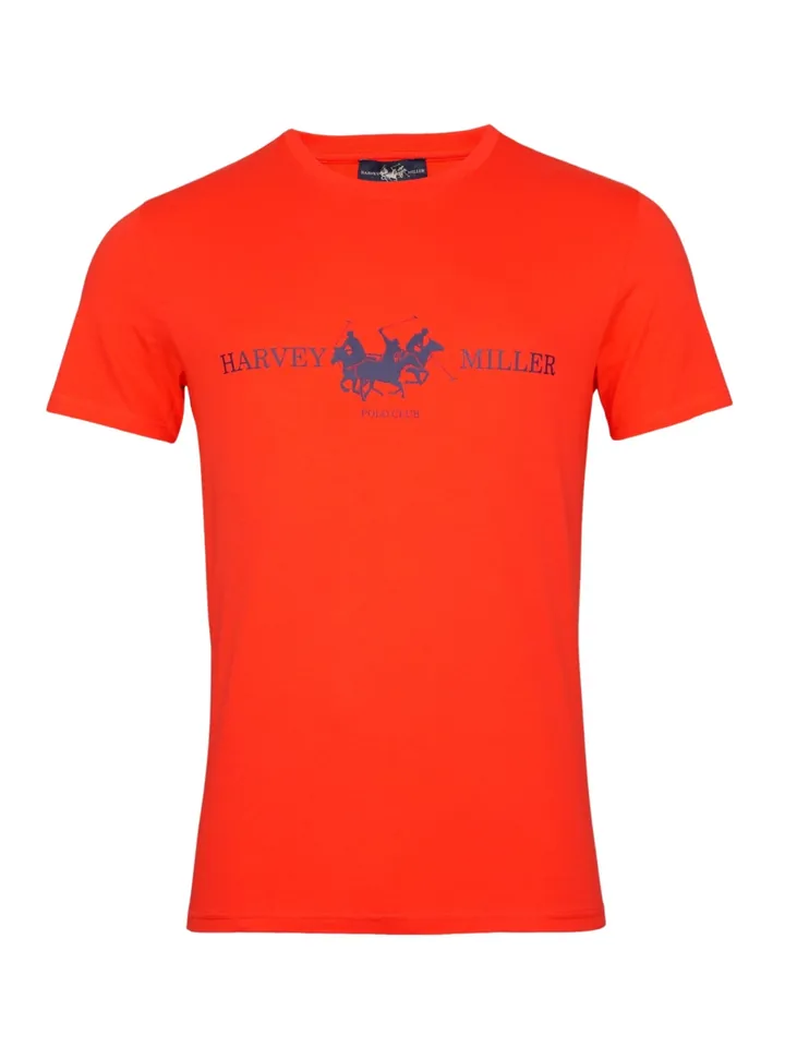HARVEY MILLER Camiseta azul oscuro / rojo