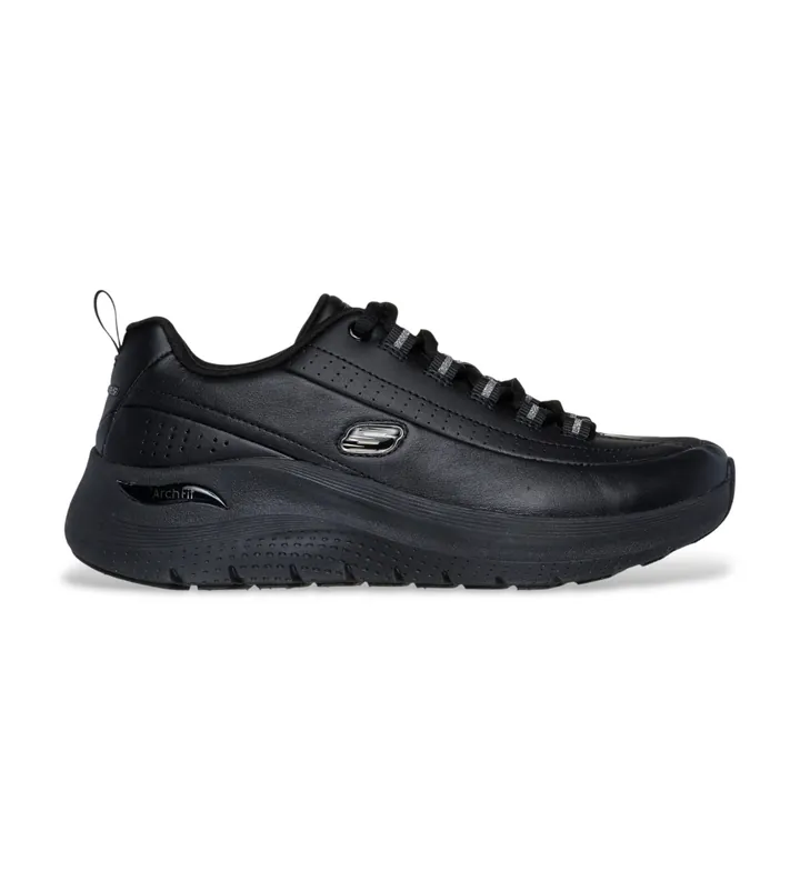 Skechers para mujer. 150061 Zapatillas de Piel Arch Fit 2.0 Star Bound negro (36), 3 a 5cm, Cordones, Casual