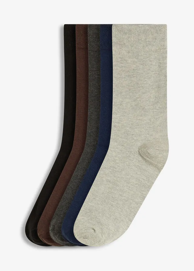 Calcetines antipresión de algodón orgánico (5 pares)