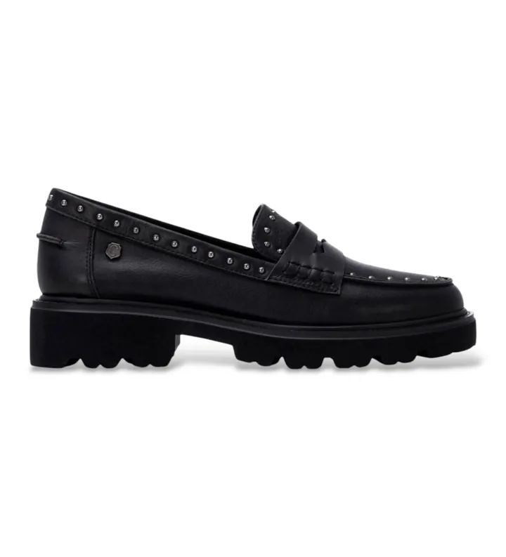 Carmela para mujer. 16427101-NEGRO Mocasines de Piel 164271 negro (36), 3 a 5cm, Ninguno, Casual