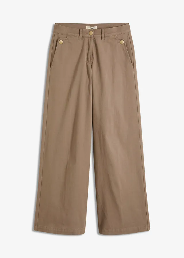 Pantalón de pernera ancha con elástico