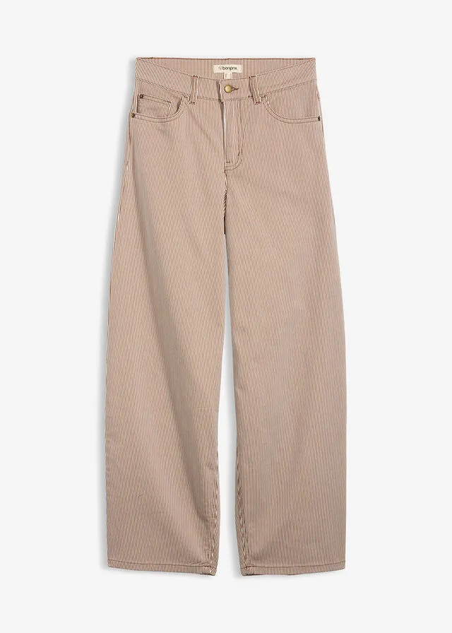 Pantalón de corte balloon con rayas
