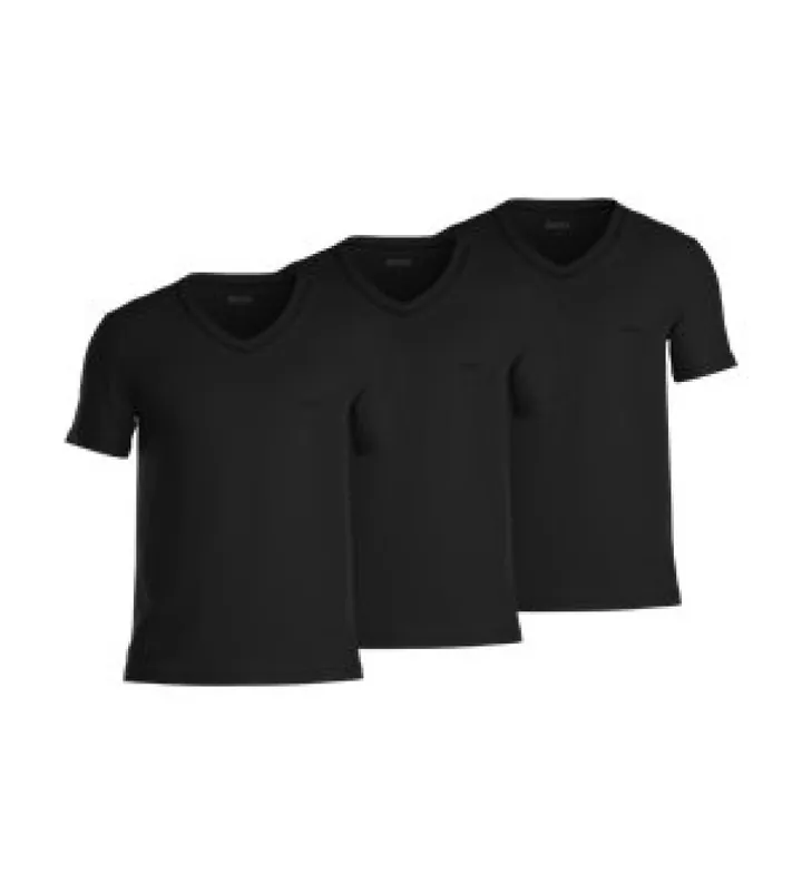 BOSS para hombre. 50475285 Pack 3 Camisetas VN 3P Classic negro (L), Casual, Algodón, Manga corta