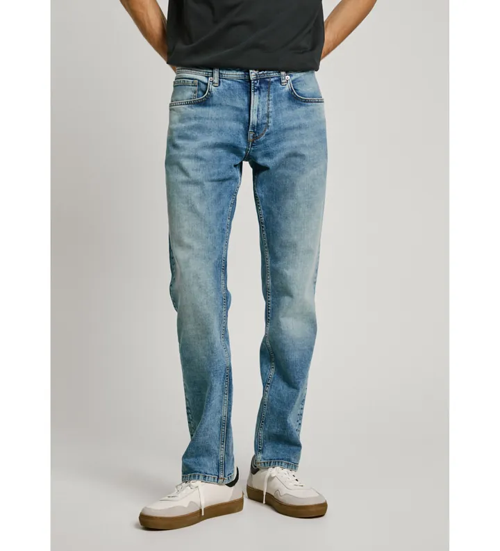 Pepe Jeans para hombre. PM207393NC5 Jeans en fit recto Cash azul (30/32), Casual, Algodón, Denim, Sostenible