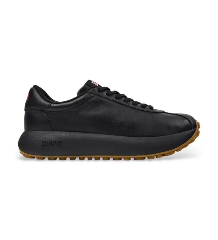 Camper para mujer. K201853-001 Zapatillas de Piel Pelotas Athens negro (36), 3 a 5cm, Cordones, Casual