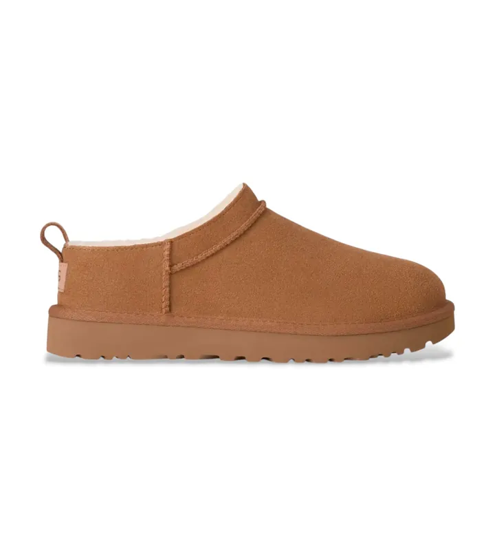 UGG para mujer. 1173891 Botines Classic Micro marrón (38), Piel, Plano, Ninguno, Casual