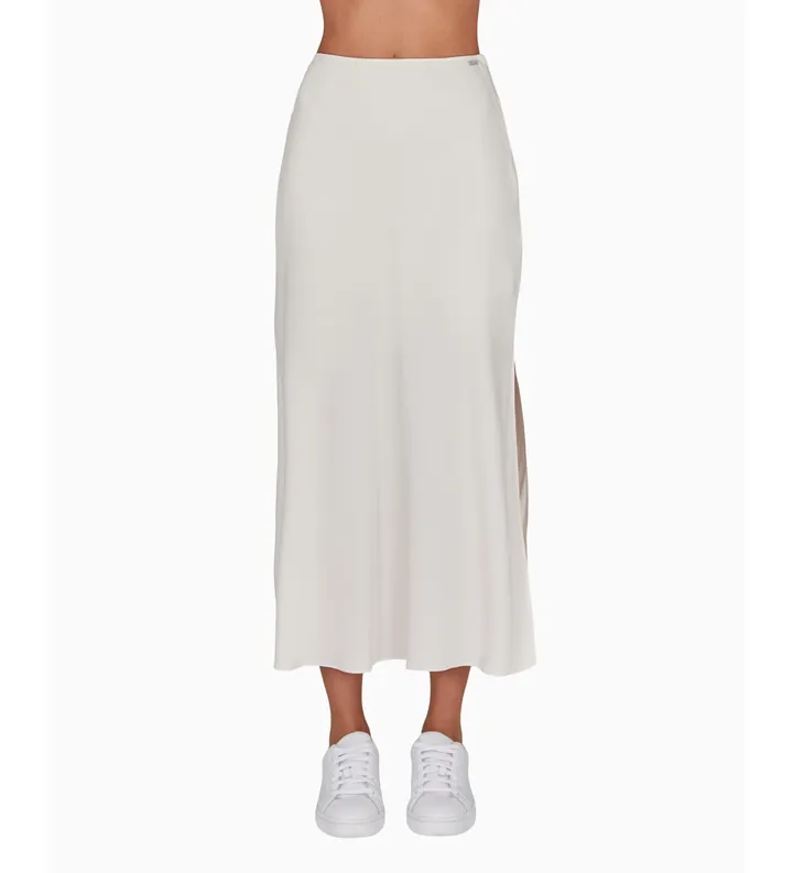 A|X Armani Exchange para mujer. XW001187AF12742U1003 Falda midi blanco (XS), Casual, Viscosa