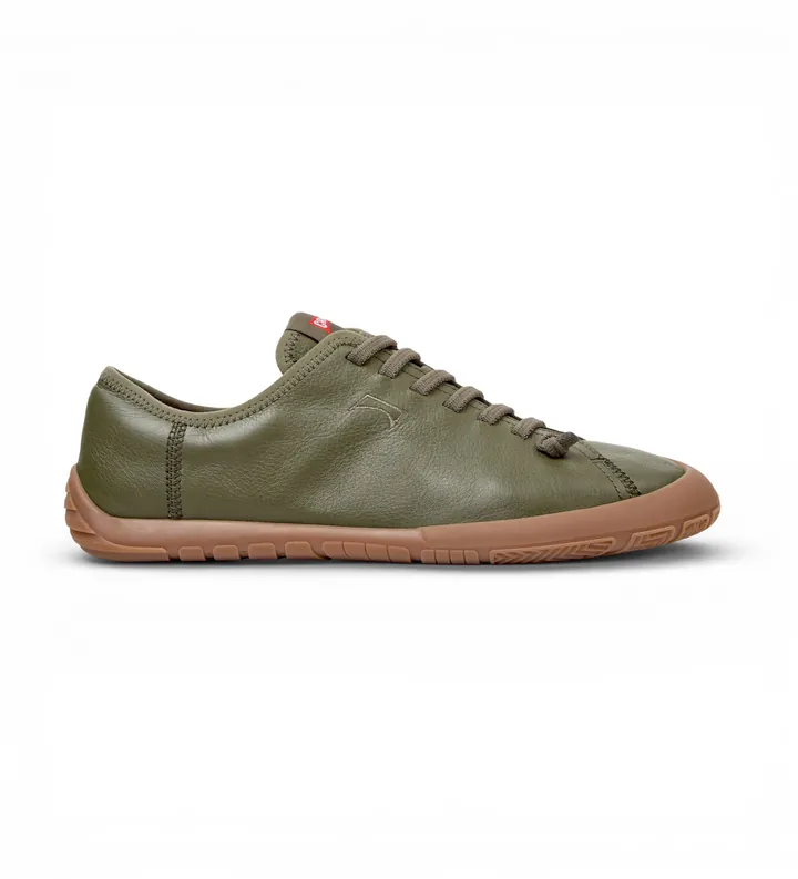 Camper para hombre. K101114-004 Zapatillas de Piel Peu Path+ verde (41), Plano, Cordones, Casual