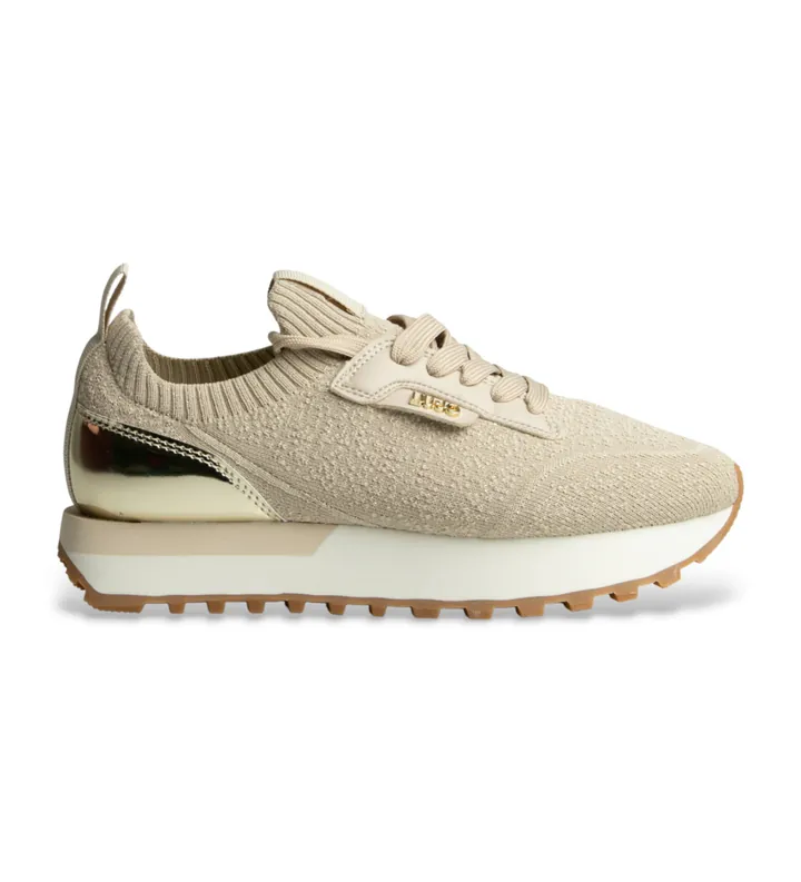 Liu Jo para mujer. BA6067TX525S1856 Zapatillas Evelyn 916 beige (36), Plano, Cordones, Casual
