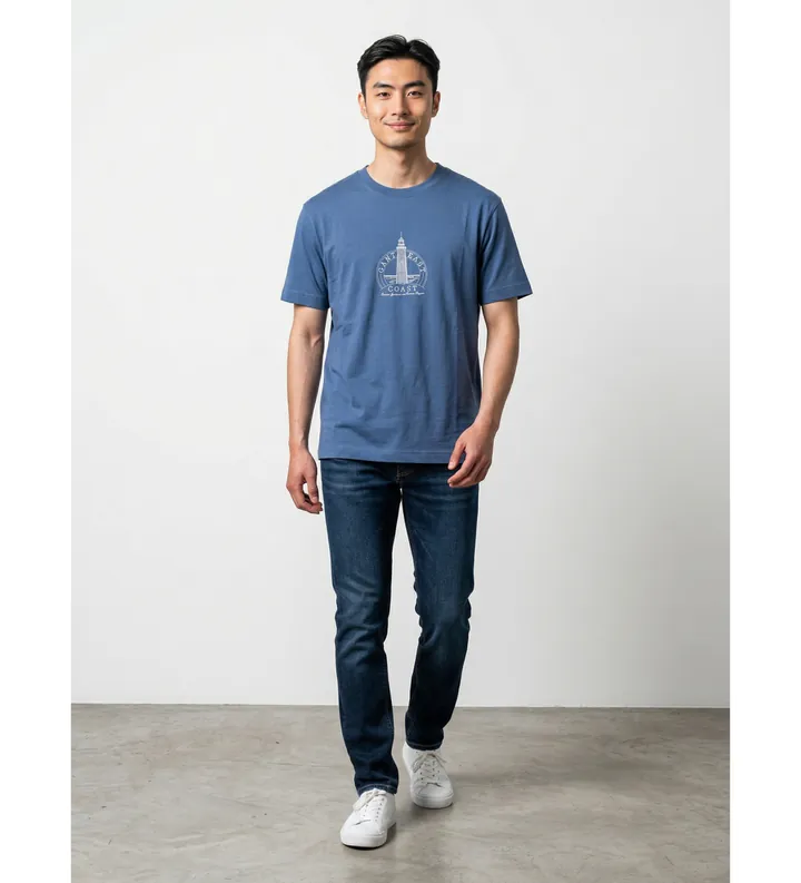 Gant para hombre. 2003425 Camiseta Graphic azul (L), Casual, Algodón, Manga corta