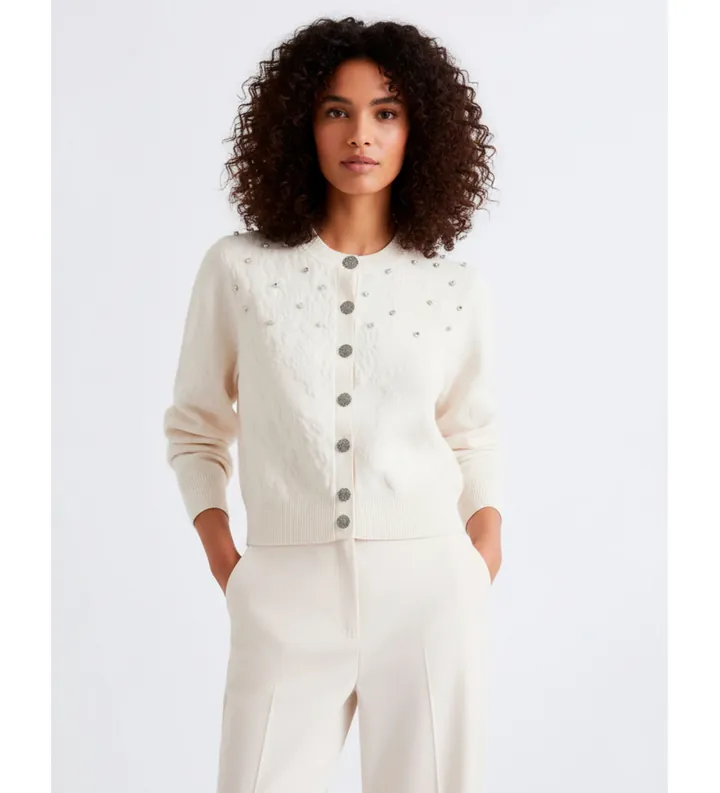 Marella para mujer. 2613341021200 Cárdigan Mlladorato beige (L), Casual, Algodón