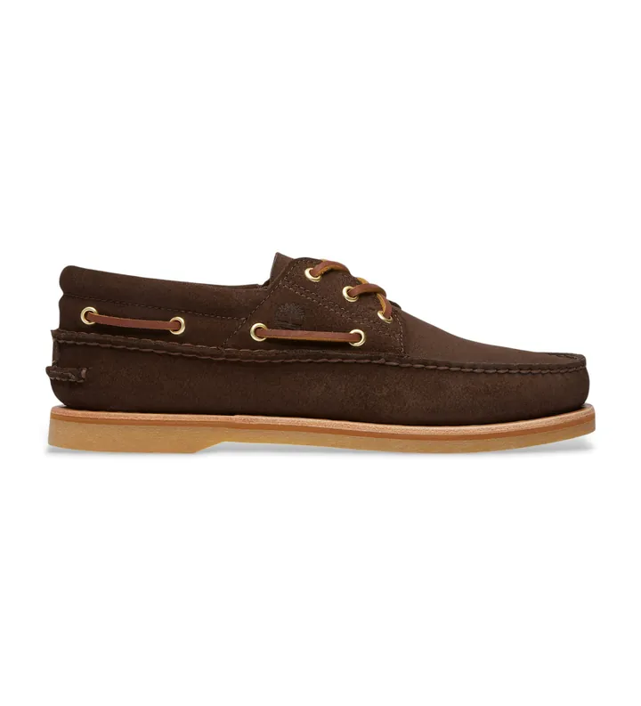 Timberland para hombre. TB0A2QKYEIV1 Náuticos Crafted en ante marrón oscuro (41 W), Piel, Plano, Cordones, Casual