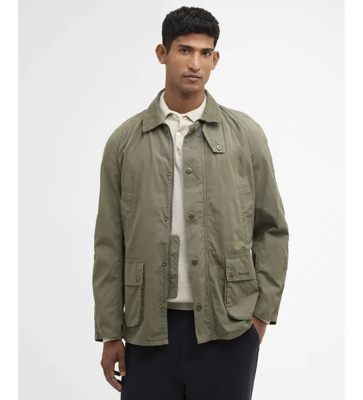Barbour para hombre. MCA0792 Chaqueta Ashby verde (XXL), Casual, Algodón