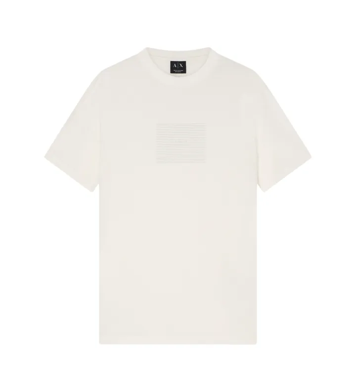 A|X Armani Exchange para hombre. XM002456AF10356U0009 Camiseta casual blanco (L), Algodón, Manga corta