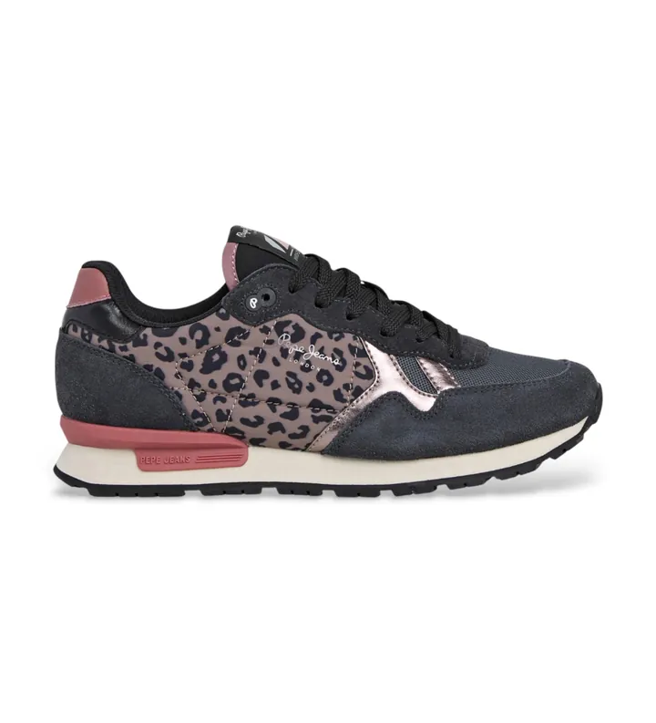 Pepe Jeans para mujer. PLS400018 Zapatillas Brit Master negro (40), Plano, Cordones, Casual