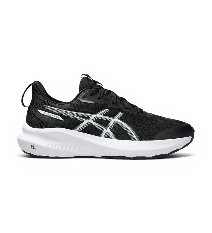 Asics para mujer/niña. 1014A382 Zapatillas GT-1000 14 GS negro (36), Plano, Cordones, Casual, Deportivo, Running, Multideporte, moda infanti