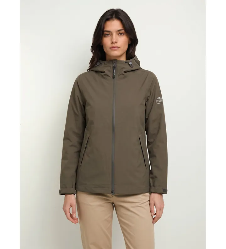 ECOALF para mujer. MCWGAJKDILUV0434W26-056 Chaqueta Diluvio verde oliva (L), Casual, Poliéster Reciclado